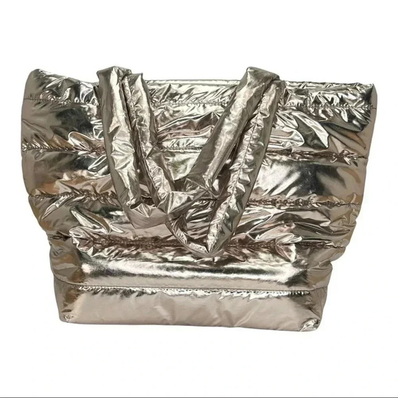 5 Piece Gold Quilted Puffer Tote Womens Skin Care Set - Elemis Smashbox Borghese - Picture 15 of 15